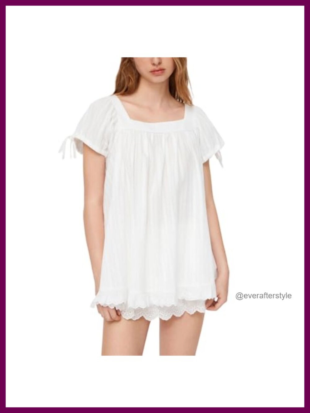 Womens Square Neck Babydoll Blouse Ruffle Peplum Short Sleeve Casual Top